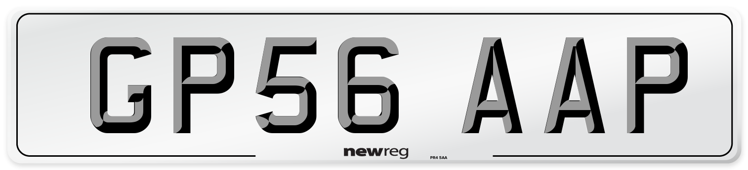 GP56 AAP Number Plate from New Reg